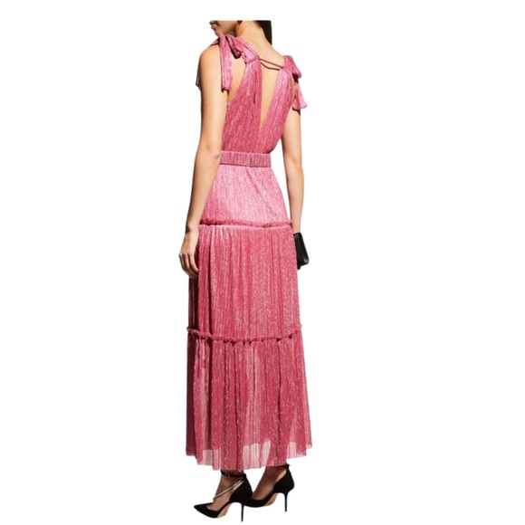 Sabina Musayev Helena Metallic Tiered Maxi Dress Size XS -  divino.acegroup.co.in